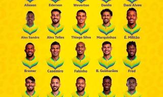 巴西国家队2022名单